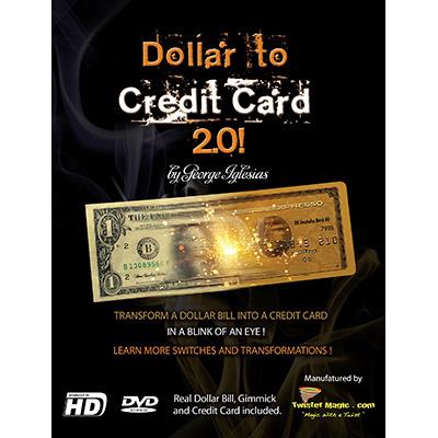 Dollar to Credit Card 2.0 (Gimmick and Online Instructions) by Twister Magic - Trick
