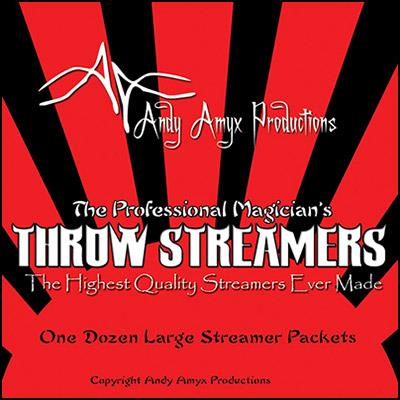 Throw Streamers WHITE by Andy Amyx( 1dozen=1 unit)- Trick