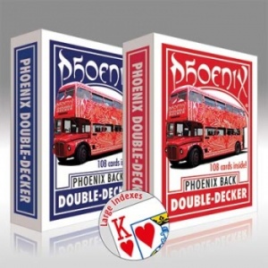 Phoenix Double Decker  New Large Index (Blue) by Card-Shark - Trick
