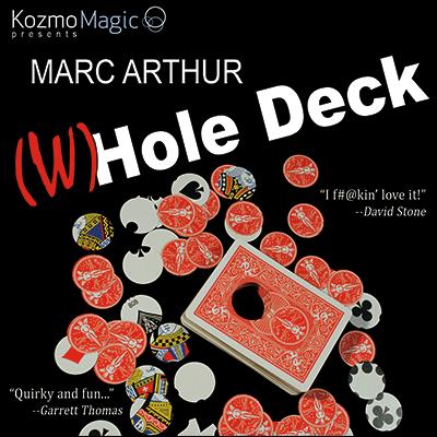The (W)Hole Deck Red (Gimmicks and Online Instructions) by Marc Arthur and Kozmomagic - Trick