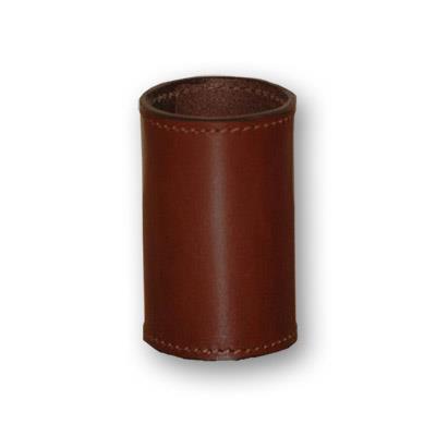 Leather Coin Cylinder (Brown, Half Dollar Size) - Trick