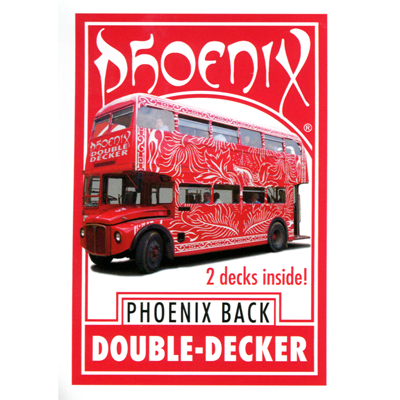 Phoenix Double Decker Blank Faced Red Back Poker Size by Card Shark