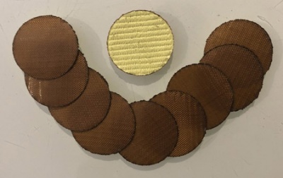 Teflon Circle Disc For Split Coins TUC etc Self Adhesive