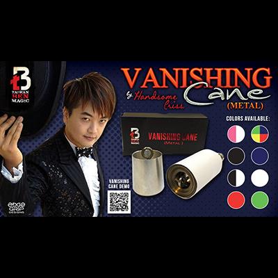 Vanishing Cane (Metal / Black & White Stripes) by Handsome Criss and Taiwan Ben Magic - Tricks