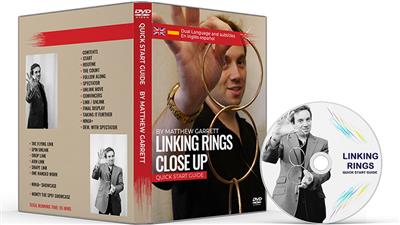 Close Up Linking Rings CHROME BLACK (With Online Instructions) by Matthew Garrett - Trick