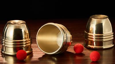 Cups and Balls Set (Brass With Black Matt Inner) by Bluether Magic and Raphael