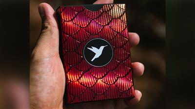 Marvelous Hummingbird Feathers (Red) Playing Cards by Marvelous Decks