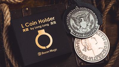 L Holder (Double Jumbo Coins 2.7''-3.2'') by Long Long & Bacon Magic
