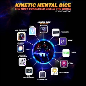 New Kinetic Mental Dice Deluxe Edition 4 Dice Set (Gimmicks and Online Instructions) by Marc-Antoine