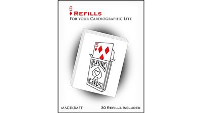 Cardiographic Lite RED CARD 5 of Diamonds Refill by Martin Lewis - Trick