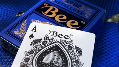 Bee Blue MetalLuxe Playing Cards by US Playing Card