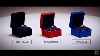 Vanishing Ring Box Black and Red Set (Gimmick and Online Instructions) by SansMinds - Trick