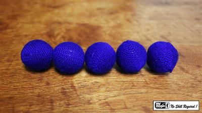 Crochet 5 Ball combo Set (1''/Blue) by Mr. Magic - Trick