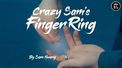 Hanson Chien Presents Crazy Sam's Finger Ring BLACK / EXTRA LARGE (Gimmick and Online Instructions) by Sam Huang - Trick