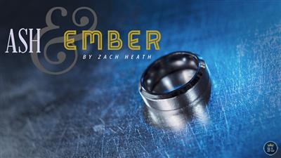 Ash and Ember Silver Beveled Size 8 (2 Rings) by Zach Heath  - Trick