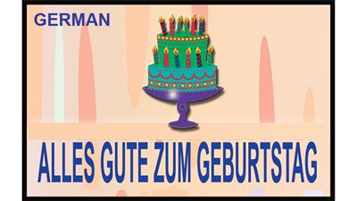 HAPPY BIRTHDAY TORN AND RESTORED (German) 25 PK. by Uday's Magic World - TRICK