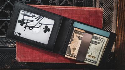 FPS Wallet True BlacK Leather (Gimmicks and Online Instructions) by Magic Firm - Trick