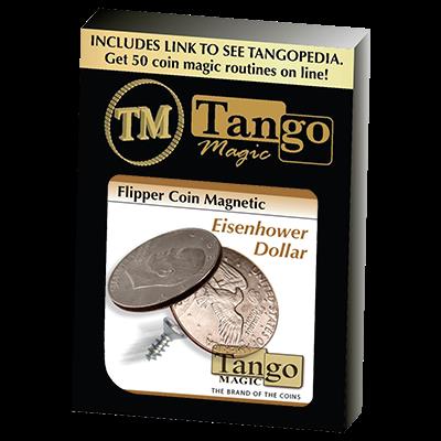 Magnetic Flipper Coin Eisenhower Dollar (D0041) by Tango - Trick