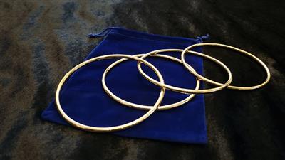 Close Up Linking Rings GOLD (BLUE BAG) (Gimmicks & DVD, SPANISH and English) by Matthew Garrett - Trick