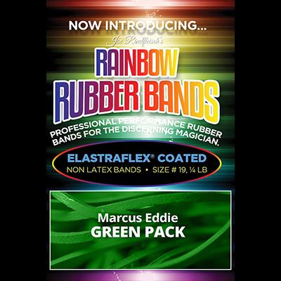 Joe Rindfleisch's Rainbow Rubber Bands (Marcus Eddie - Green Pack  ) by Joe Rindfleisch - Trick