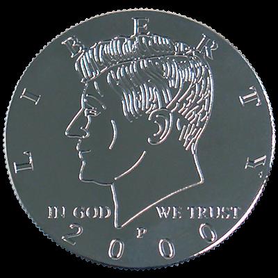 Kennedy Palming Coin (Half Dollar Sized) by You Want It We Got It - Trick