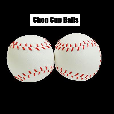 Chop Cup Balls Large White Leather (Set of 2) by Leo Smetsers - Trick