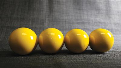 Wooden Billiard Balls (1.75'' Yellow) by Classic Collections - Trick