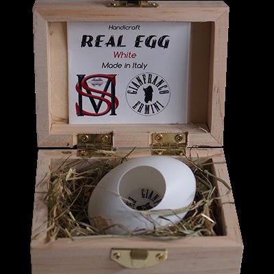 Real Egg (White) by Gianfranco Ermini & Stratomagic - Trick
