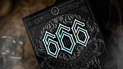 666 V4 (Cyan) Playing Cards by Riffle Shuffle