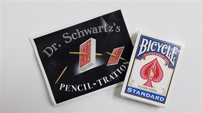 Dr. Schwartz's Pencil-Tration (Gimmicks and Online Instructions) by Martin Schwartz - Trick (Deck color may vary)
