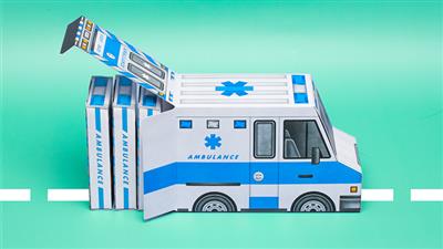 Ambulance (half-brick truck) Playing Cards by Riffle Shuffle