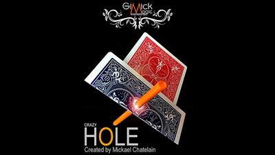 CRAZY HOLE Red (Gimmick and Online Instructions) by Mickael Chatelain - Trick
