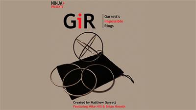 GIR Ring Set BLACK CHROME (Gimmick and Online Instructions) by Matthew Garrett - Trick