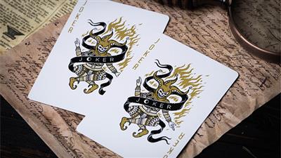 666 (Gold Foil) Playing Cards by Riffle Shuffle