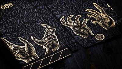 666 (Gold Foil) Playing Cards by Riffle Shuffle