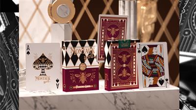 Montauk Hotel Burgundy Playing Cards by Gemini