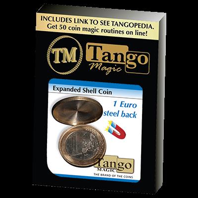 Expanded Shell Coin - (1 Euro, Steel Back) by Tango Magic - Trick (E0066)