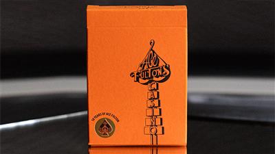 ACE FULTON'S 10 YEAR ANNIVERSARY SUNSET ORANGE PLAYING CARDS