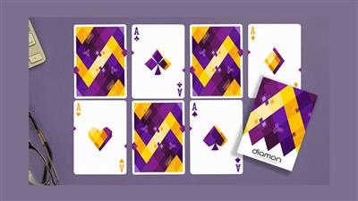 Diamon Playing Cards N 14 Purple Star Playing Cards by Dutch Card House Company