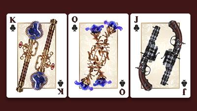Victorian Steampunk (Silver) Playing Cards