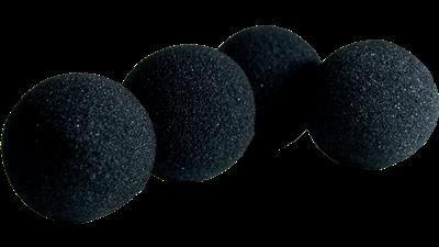 3 inch Regular Sponge Ball (Black) Pack of 4 from Magic by Gosh