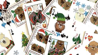 Alpaca Christmas Playing Cards