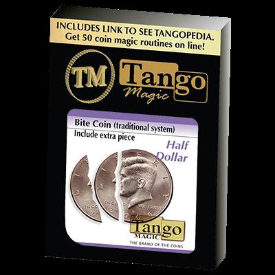 Bite Coin - (D0046)(US Half Dollar - Traditional With Extra Piece) by Tango - Trick