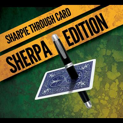Sharpie Through Card SHERPA Version (DVD and Gimmick) Red by Alakazam Magic - DVD