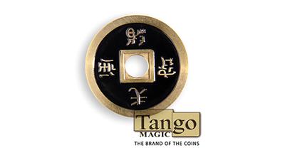 Dollar Size Chinese Coin (Black and Yellow) by Tango (CH035)