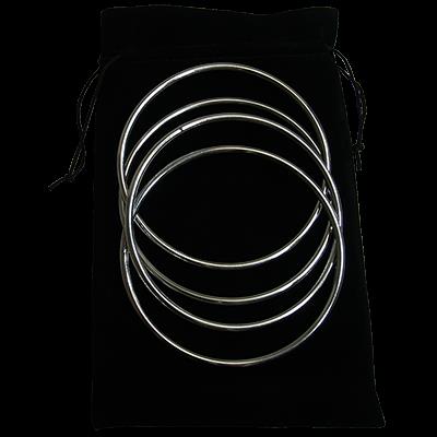 Close Up Linking Rings SILVER(BLACK BAG) (Gimmicks & DVD, SPANISH and English) by Matthew Garrett - Trick