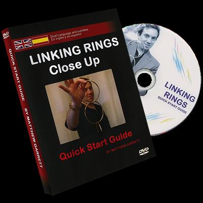 Close Up Linking Rings SILVER(BLACK BAG) (Gimmicks & DVD, SPANISH and English) by Matthew Garrett - Trick