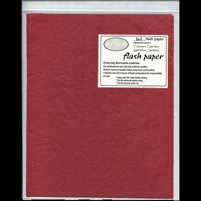Flash Paper five pack(25x20cm) Red - Trick